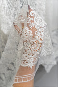 Luxus Spitzenstoff Off-White/ französische Brautspitze/ moderner verzierter Spitzenstoff/ Couture Braut Spitzenstoff/ Boho Spitzenstoff// L21-365