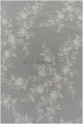 3D Blumen Spitzenstoff Off-White/ Braut Spitzenstoff/ romantischer Spitzenstoff mit 3D Blumen/ Hochzeit Spitzenstoff// L21-059
