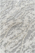 3D flower lace fabric/ pearl bridal lace fabric/ romantic floral lace fabric with 3D flowers // L21-024NBF