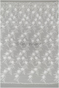 3D Blumen Spitzenstoff Off-White/ Braut Spitzenstoff/ romantischer Spitzenstoff mit 3D Blumen & Perlen/ Hochzeit Spitzenstoff// L21-140N