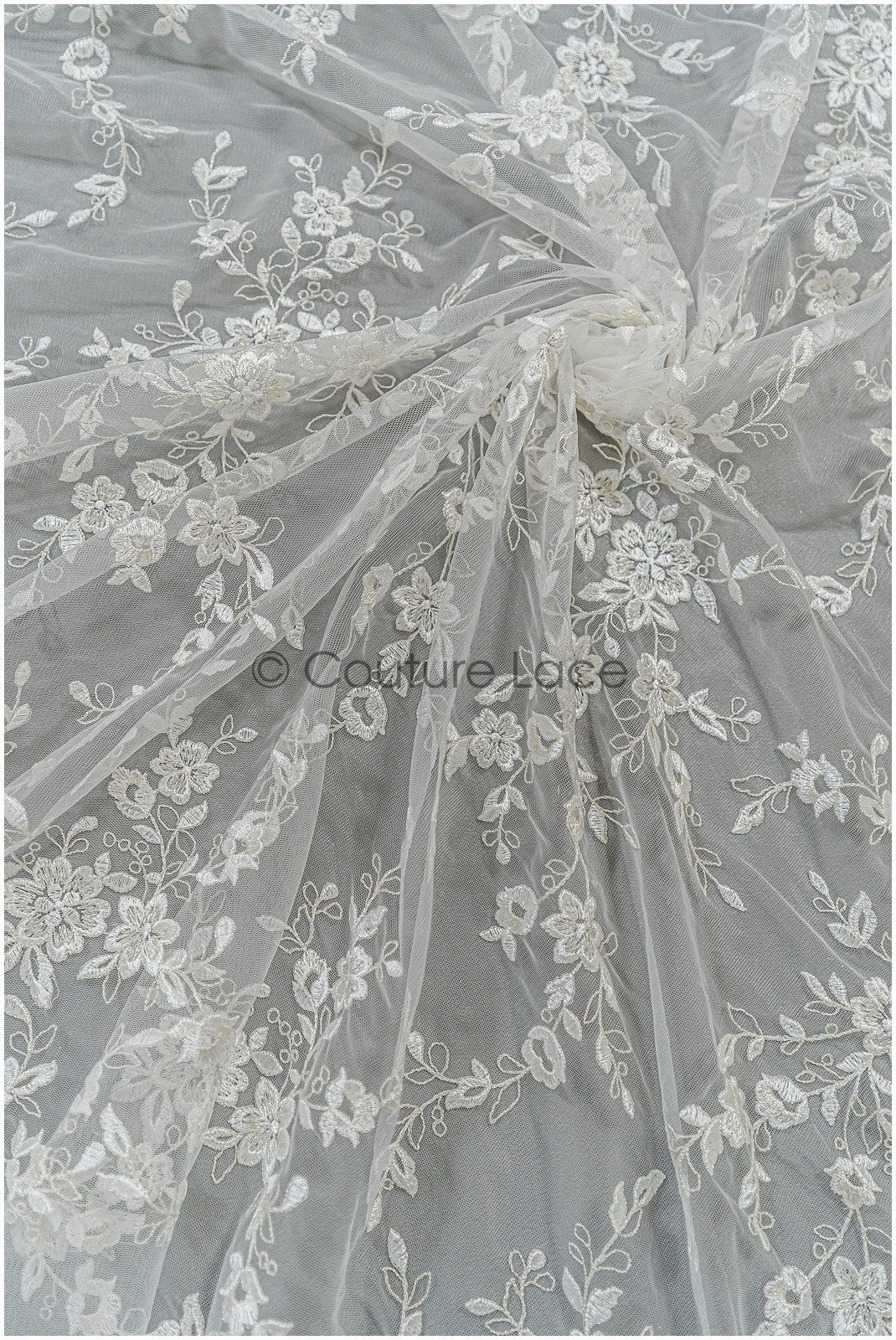 Romantischer Frühlingsblumen Spitzenstoff/ bestickte florale Spitze/ Braut Spitzenstoff// L21-109N