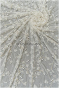 Pearl lace fabric off-white/ Pearl wedding dress lace/ Bridal lace fabric/ Pearl lace// L21-132N