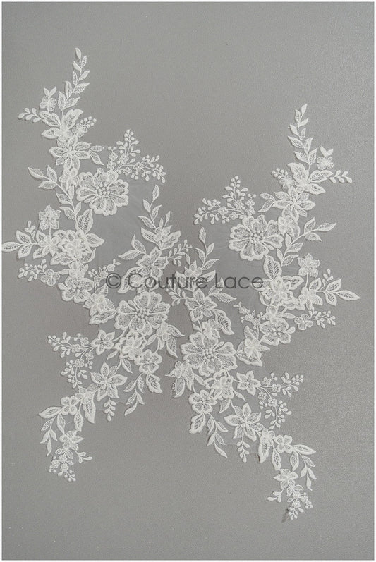 3D Blumen Applikationen, Braut Blumen Applikation, Braut Blumen Applikation, Hochzeitskleid Spitzen Applikation, Braut 3D Blumen Aufnäher// A21-237