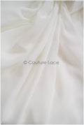 Very soft, flowing &amp; light bridal chiffon in off-white/ bridal chiffon fabric// R-125 