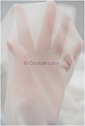 Exquisite off-white stretch fabric/ elegant stretch net tulle lace fabric/ flawless net tulle lace// R-127 