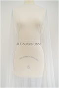 Exquisite off-white stretch fabric/ elegant stretch net tulle lace fabric/ flawless net tulle lace// R-127 