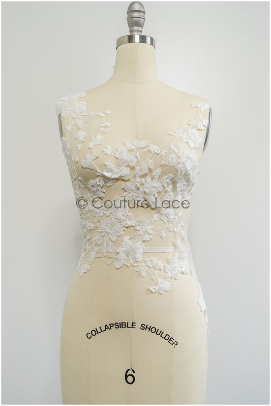 Perlen Spitzen Blumen Aufnäher, Blumen Applikation, SpitzenBlume Applikation, Hochzeitskleid Spitzen Applikation, Braut Blumen Aufnäher// A21-235