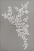 Perlen SpitzenBlume Aufnäher, Blumen Applikation, SpitzenBlume Patch, Spitzen Applikation, Hochzeitskleid Spitzen Applikation, Braut Blumen Aufnäher// A21-236