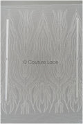 Schwere Perlen Brautspitze Off-White/ Couture Spitzenstoff mit Perlen/ Hochzeitskleid Spitze/ Designer Couture Spitze/ Streifen Spitzenstoff// L19-108