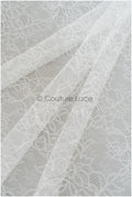 French floral lace/ bridal raschel lace/ French veil lace/ bridal chanitilly lace/ Edwardian lace fabric// L21-413