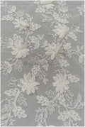 3D Blumen Spitzenstoff Off-White/ Braut Spitzenstoff/ romantischer Spitzenstoff mit 3D Blumen/ Hochzeit Spitzenstoff// L21-059