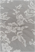 Floral leaf lace fabric/ embroidered floral lace off-white/ wedding dress lace/ soft floral lace fabric/ bridal lace// L21-046N