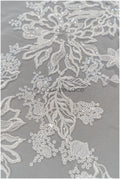 Romantischer Blumen Spitzenstoff/ bestickte Blumenspitze Off-White/ Hochzeitskleid Spitze/ Rosen Spitzenstoff/ Braut Spitze// L21-031N