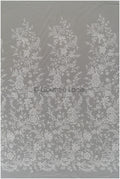 Romantischer Blumen Spitzenstoff/ Milch-Seide bestickte Blumenspitze/ Off-White Spitze/ Braut Spitzenstoff// L21-032N