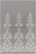 Schwerer Perlen Spitzenstoff für Hochzeitskleider/ Braut Spitzenstoff Off-White/ Hochzeitskleid Spitze mit Perlen/ Brautspitze// L21-047N