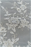Romantischer Frühlingsblumen Spitzenstoff/ bestickte florale Spitze/ Braut Spitzenstoff// L21-109N