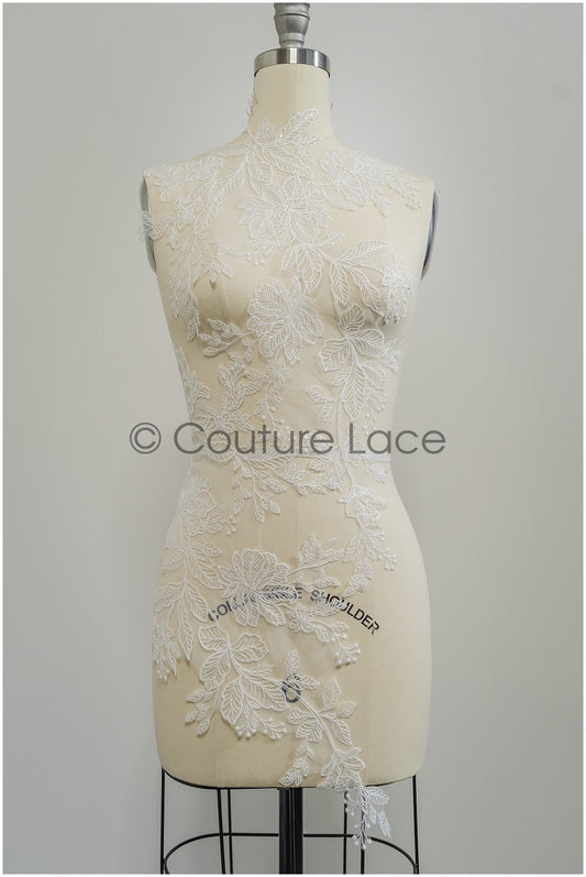 romantische BrautSpitze Blume, Braut Lace Aufnäher für Hochzeitskleid, Braut Blumen Spitzen Applikationen, Hochzeitskleid Spitze Aufnäher// A21-072