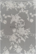 3D Blumen Spitze Off-White/ Braut Spitzen Stoff mit 3D Blumen/ weiche romantische Spitze/ Braut Spitzen Stoff mit Perlen// L21-171B