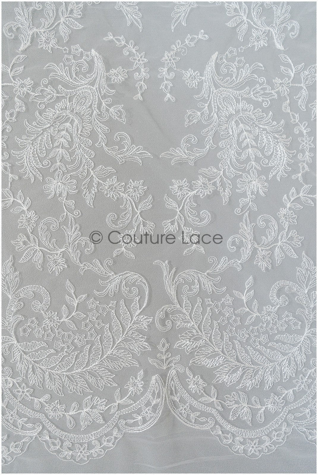 Romantischer Braut Spitzenstoff Off-White/ florale Spitze/ Dessous Spitze/ Brautspitze// L21-412