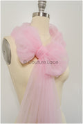 Cotton Candy Pink - 160cm wide very soft tulle fabric for bridal veils and wedding dresses/ soft mesh fabric// R-145-4 