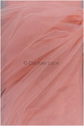 Salmone Pink - 160cm wide very soft tulle fabric for bridal veils and wedding dresses/ soft mesh fabric// R-148-25-BOLT 30YDS