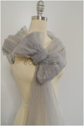 Steel grey - 160cm wide very soft tulle fabric for bridal veils and wedding dresses/ soft mesh fabric//  R-149-52 