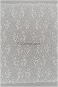 Perlen gestreifter gewellter Spitzenstoff/ Brautspitze Off-White/ Hochzeitskleid Spitze mit Perlen & Pailletten/ Braut Spitzenstoff// L19-309