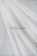 Exquisite off-white stretch fabric/ elegant stretch net tulle lace fabric/ flawless net tulle lace// R-127 