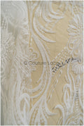 1.3yds Boho lace fabric off-white/ cotton bridal lace fabric/ boho wedding dress lace/ vintage bridal lace// L21-196N