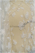 Blüten Spitzenstoff Off-White Silber/ Braut Spitzenstoff/ Blüten Brautspitze/ Brautblüten Spitze// L21-119S