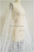 Romantischer Braut Spitzenstoff Off-White/ florale Spitze/ Dessous Spitze/ Brautspitze// L21-412