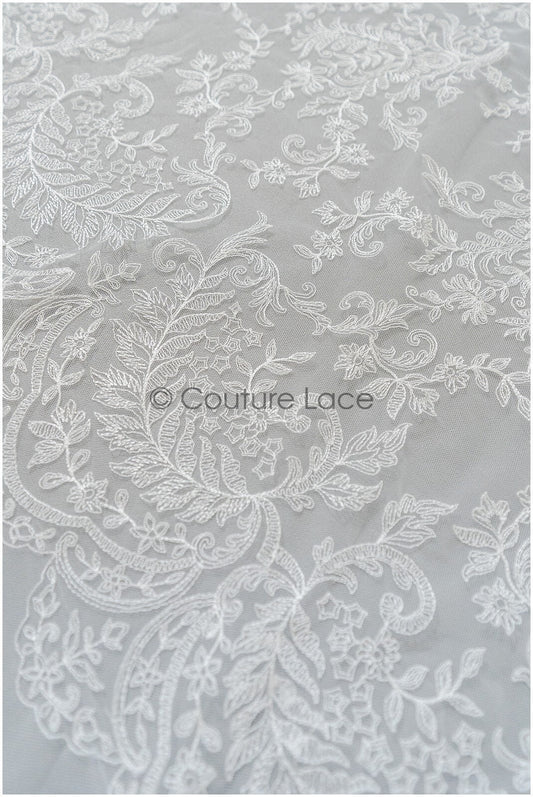 Romantischer Braut Spitzenstoff Off-White/ florale Spitze/ Dessous Spitze/ Brautspitze// L21-412