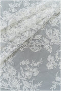Perlen Spitzenstoff mit Blumenmuster/ Spitzenstoff mit Perlen und Pailletten/ handgemachte Spitze für Brautkleid// L21-092B