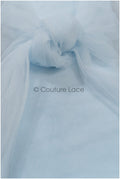 Light blue - 160cm wide very soft tulle fabric for bridal veils and wedding dresses/ soft mesh fabric// R-153-61