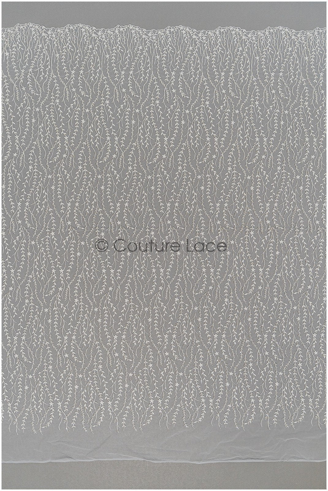 Perlen Spitzenstoff Off-White Silber/ Brautspitze mit Perlen/ Hochzeitskleid Spitze mit Perlen & Pailletten/ Perlenblütenspitze/ glänzende Spitze// L21-301OS
