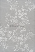 Romantischer floraler Spitzenstoff Off-White/ Brautspitze Stoff mit Blumen/ Hochzeitsspitze Stoff// L21-418