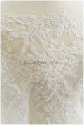 Pearl lace fabric/ Couture lace fabric/ Bridal lace fabric/ Pearl beaded lace// L21-194B