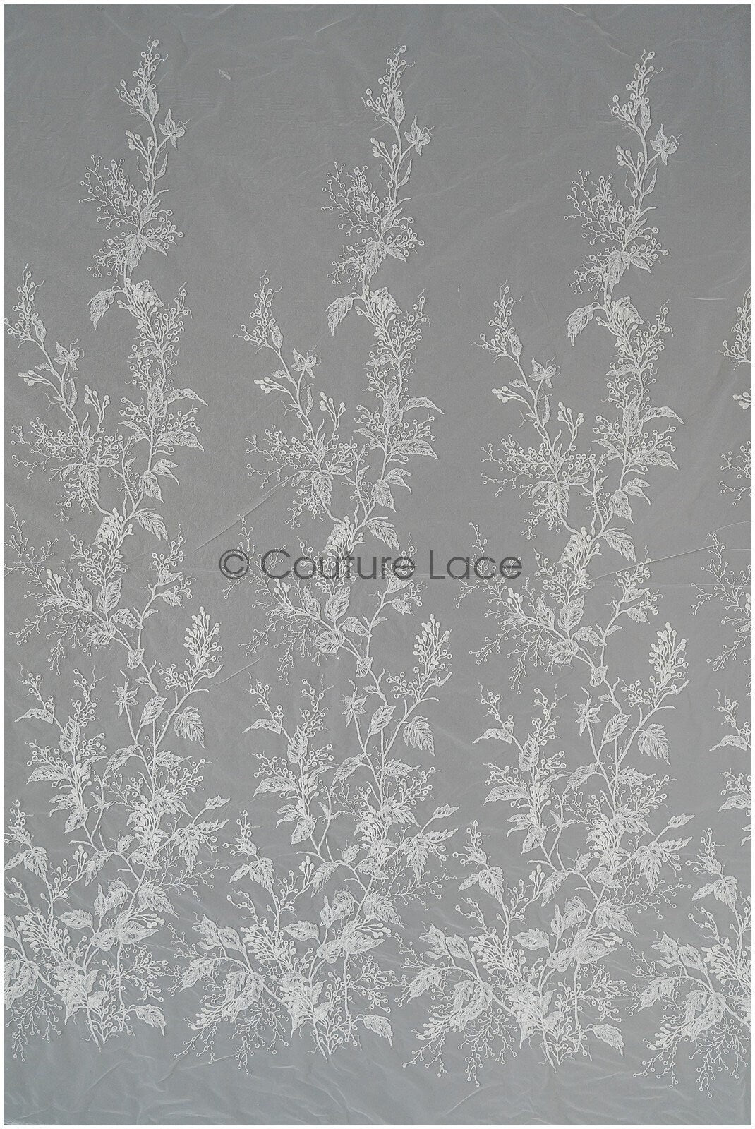 Romantischer floraler Spitzenstoff/ Braut Spitzenstoff Off-White/ Hochzeit Spitze mit Pailletten// L21-082B