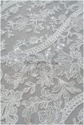 Romantische Braut Spitze Off-White/ Blumen Spitze/ Hochzeitskleid Spitenstoff/ Brautsptze// L21-085B