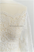 Weiche Braut Spitze Off-White/ Orientalische Braut Spitze/ Boho Spitzenstoff für Brautkleid// L21-044B