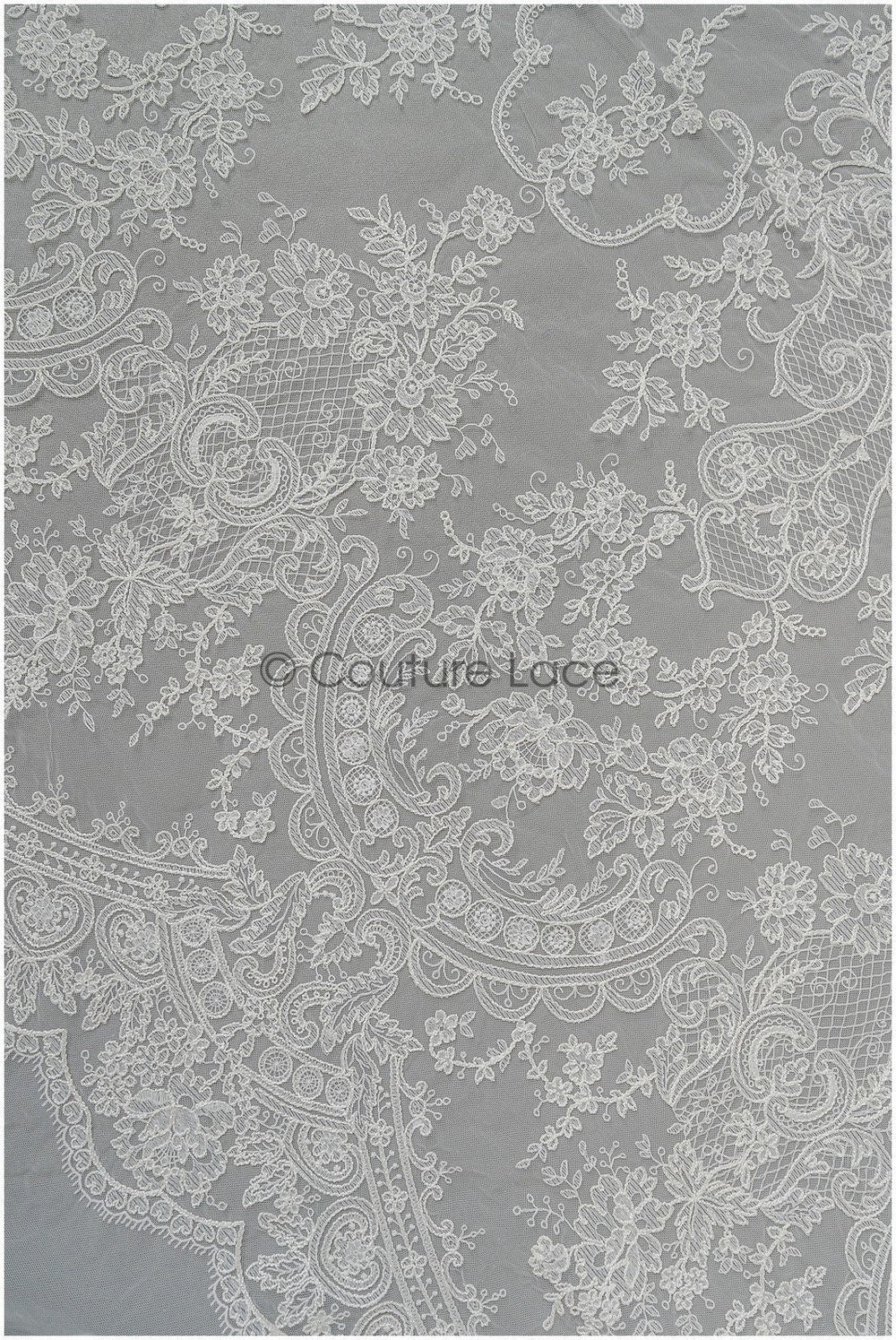 Weiche Braut Spitze Off-White/ Orientalische Braut Spitze/ Boho Spitzenstoff für Brautkleid// L21-044B