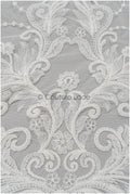 Weicher Braut Spitzenstoff Off-White/ royaler Spitzenstoff für Brautkleid/ Ornament Spitzenstoff// L21-073