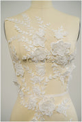 3D Blume Spitzen Applikation, 3D Blumen Applikation, Lace Blumen Applikation, Spitzen Applikation, 3D Brautkleid Spitzen Applikation, Braut Lacepatch// A21-250