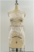 Floral lace appliques for bridal dress, floral lace patches, embroidered lace appliques, corded lace appliques off-white// A21-242