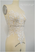 Floral lace applique for wedding dress, floral lace patch, embroidered lace applique, bridal applique// A21-229