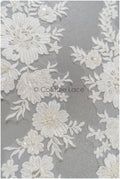 Perlen Applikation für Brautkleid, Blumenspitze Aufnäher, bestickte Spitzenapplikation, Brautapplikation// A21-227