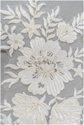 Perlen Applikation für Brautkleid, Blumenspitze Aufnäher, bestickte Spitzenapplikation, Brautapplikation// A21-227