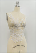 Floral lace appliques for bridal dress, floral lace patches, embroidered lace appliques, corded lace appliques off-white// A21-219