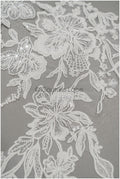 Floral lace appliques for bridal dress, floral lace patches, embroidered lace appliques, corded lace appliques off-white// A21-219