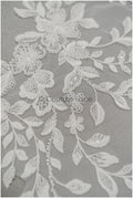 Perlen-Applikationen für Brautkleid, Blumen-Spitzen-Patches, bestickte Spitzenapplikationen, kordelierte Spitzenapplikationen off-white// A21-217
